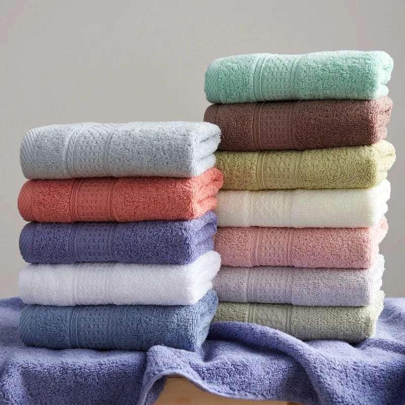 EMESA HOME-High Quality Pure Cotton Thick Adult Towels - Soft and Absorbent Towels for Home Use, Daily Face Towels