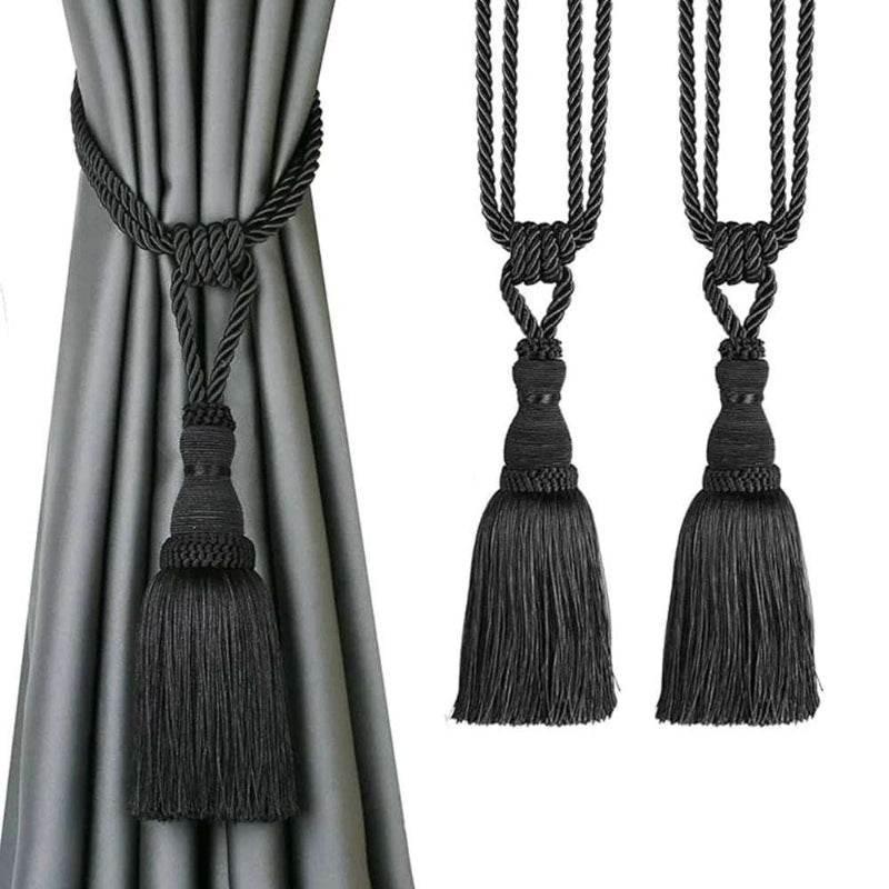 EMESA HOME Handmade Curtain Tiebacks Elegant Rope Tassel Holdbacks for Drapes and Room Décor Accessories - EMESA HOME™