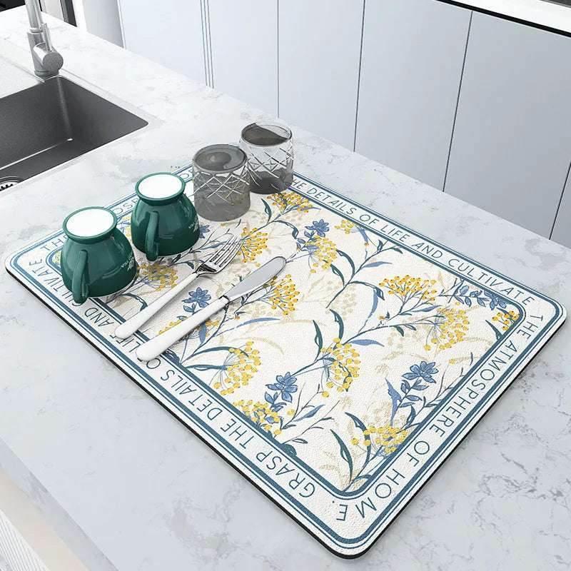 EMESA HOME Large Kitchen Super Absorbent Mat is designed to efficiently manage spills and drainage in your kitchen or bathroom - EMESA HOME™