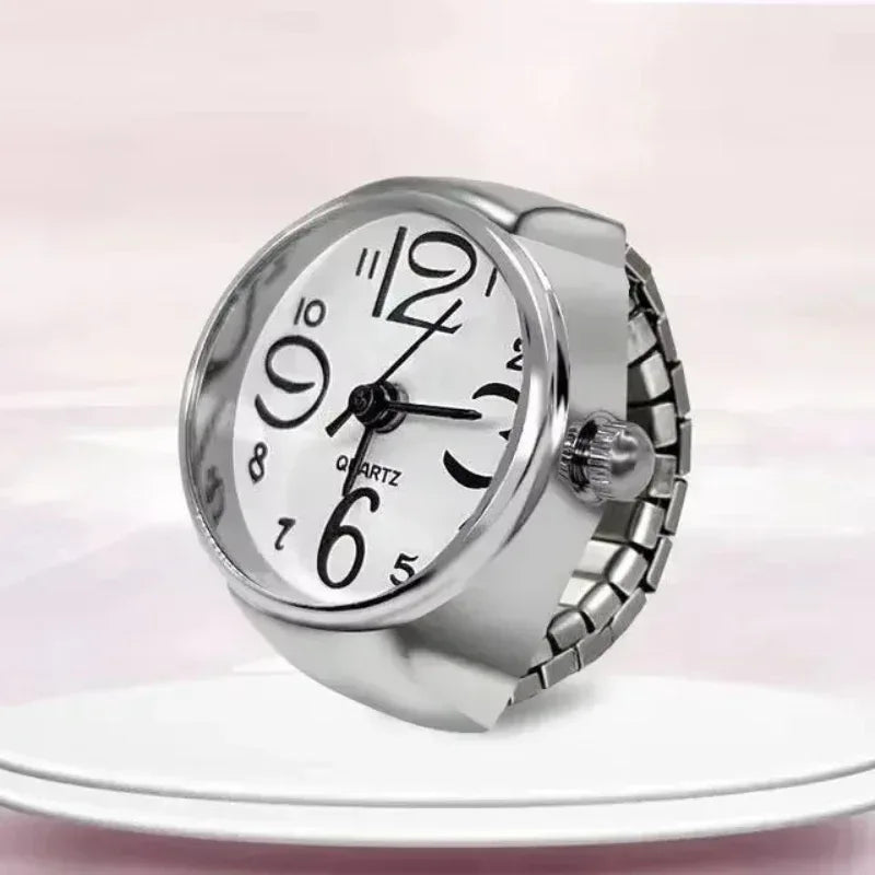 EMESA HOME Ring Watch – Creative Alloy Finger Watch with Circular Dial for Men & Women - EMESA HOME™