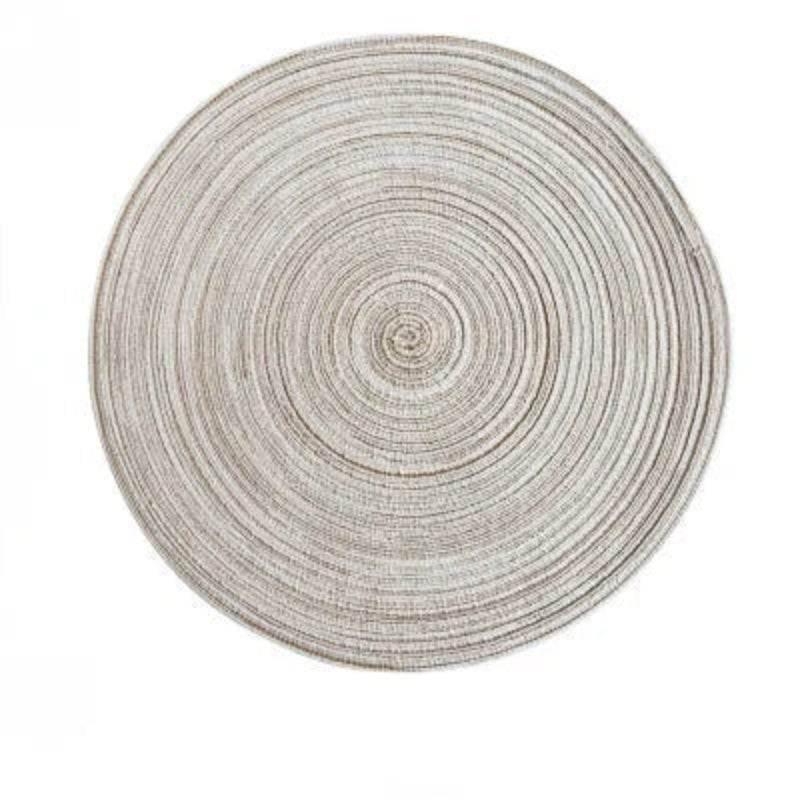 EMESA HOME 6pcs Table Mat Set: Woven Ramie placemats for a non-slip dining experience, perfect for bowls, tableware, and drink cups. - EMESA HOME™