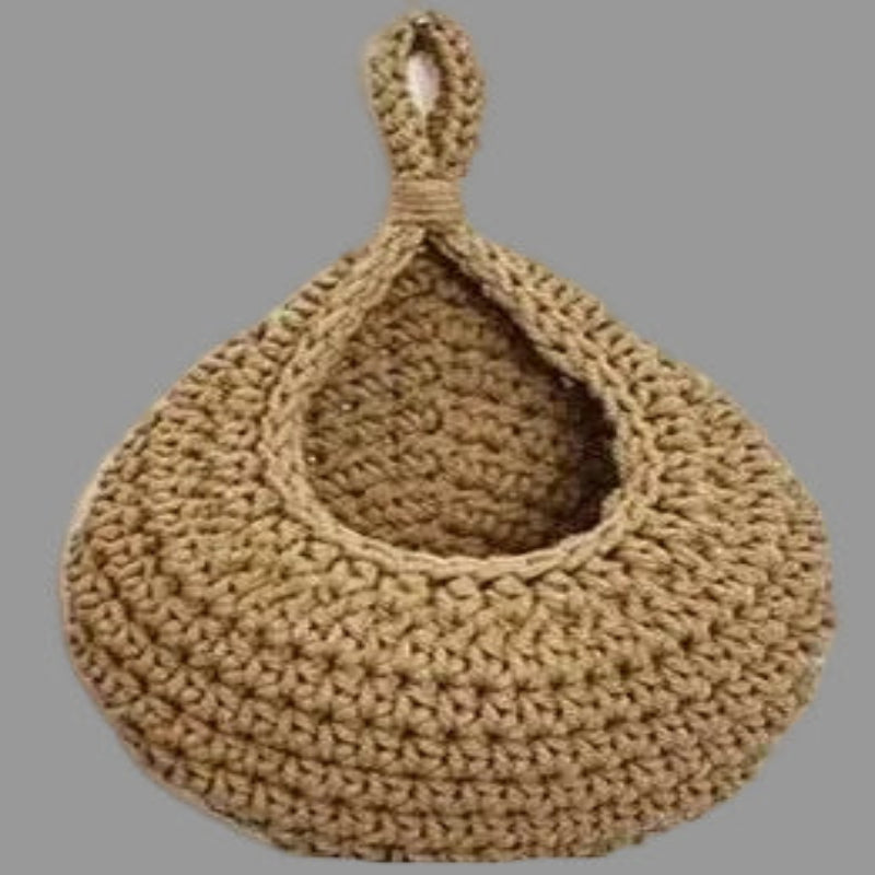 EMESA HOME Wall Decor Hanging Basket, Bohemian Woven Basket Planting Planter Container Teardrop Shape Suitable for Vegetables and Fruits - EMESA HOME™