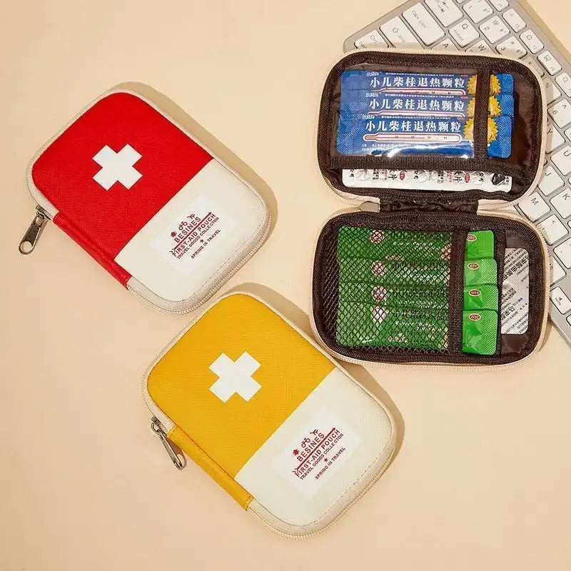 EMESA HOME Portable Medicine Pouch – Travel First Aid Kit & Household Medical Storage Organizer