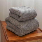 EMESA HOME Bamboo Charcoal Coral Velvet Bath Towel – Thickened, Super Absorbent & Quick-Drying for Bathroom Use - EMESA HOME™