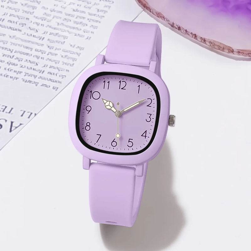 EMESA HOME Bear Design Women's Quartz Watch – Fashion Silicone Jelly Casual Watch for Girls & Ladies PURPLE