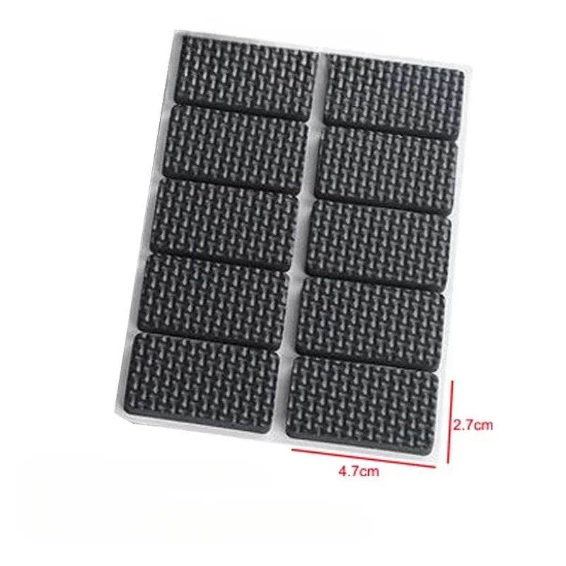 EMESA HOME Non-Slip Self-Adhesive Furniture Pads – EVA Round & Square Leg Protectors for Tables, Chairs, Sofas & Floors 10Pcs 4.7X2.7cm