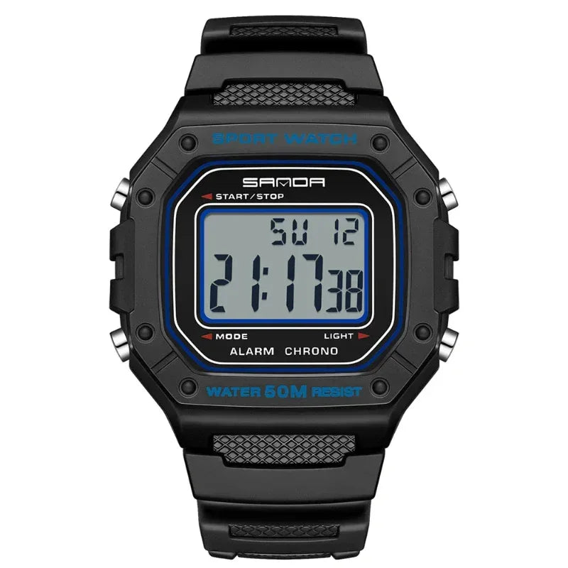 EMESA HOME Men's Military Sport Watch, Big Dial LED Digital Waterproof Wristwatch with Stopwatch Function - EMESA HOME™