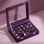 EMESA HOME Premium Velvet Jewelry Box with Large Capacity for Earrings, Rings, Necklaces and Nail Art Decorations, Jewelry Organizer Case - EMESA HOME™