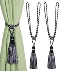 EMESA HOME Handmade Curtain Tiebacks Elegant Rope Tassel Holdbacks for Drapes and Room Décor Accessories - EMESA HOME™