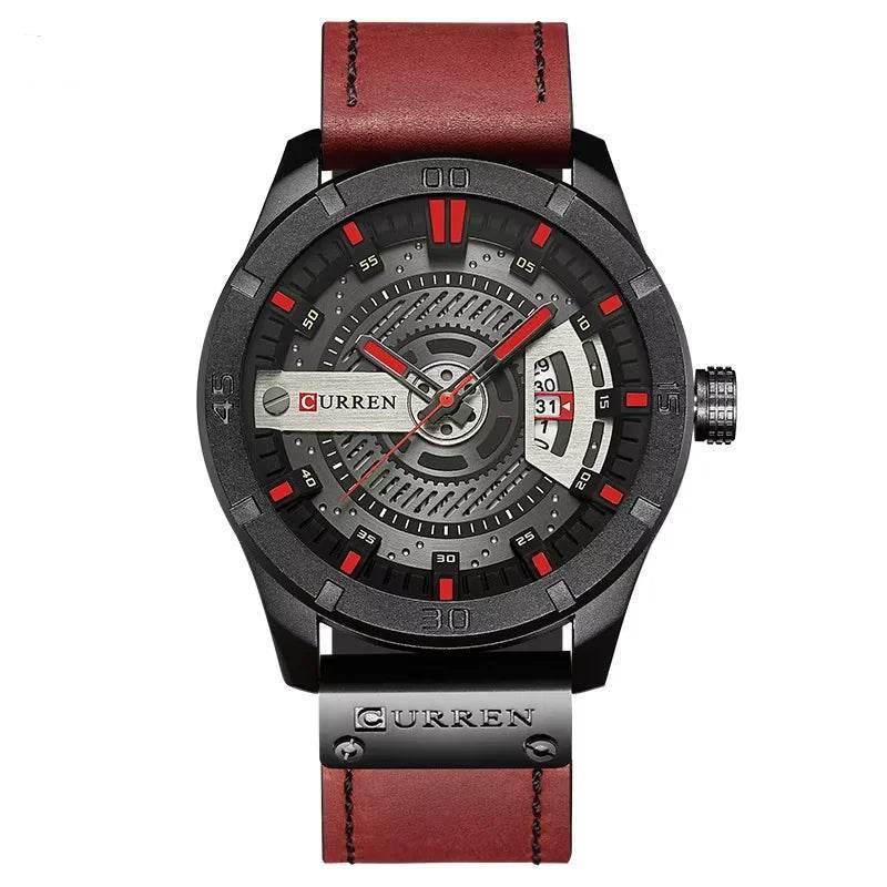 EMESA HOME Luxury Watch Brand - CURREN Men Military Sports Watches, Men's Quartz Date Clock, Casual Leather Wrist Watch - EMESA HOME™