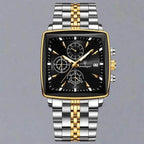 EMESA HOME Luxury Square Sport Man Wristwatch Waterproof Luminous Chronograph Quartz Men's Watches Stainless Steel - EMESA HOME™