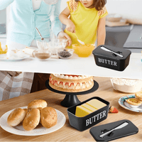 EMESA HOME Butter Container Box with Knife Kitchen Restaurant Sealed Storage Box Cheese Box With Lid Butter Slicer Butter Dish Tableware