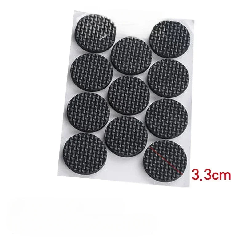 EMESA HOME Non-Slip Self-Adhesive Furniture Pads – EVA Round & Square Leg Protectors for Tables, Chairs, Sofas & Floors 11Pcs 3.3cm Diameter