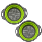 EMESA HOME Round Foldable Silicone Colander – Collapsible Kitchen Fruit & Vegetable Washing Basket Strainer Drainer Tool - EMESA HOME™