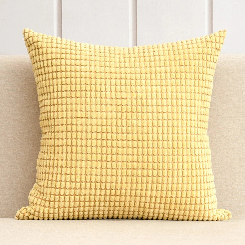 EMESA HOME Soft Corduroy Corn Grain Decorative Cushion Cover for Sofa, Bedroom & Living Room
