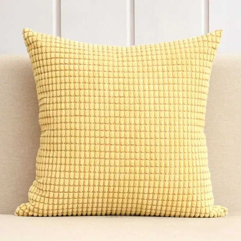 EMESA HOME Soft Corduroy Corn Grain Decorative Cushion Cover for Sofa, Bedroom & Living Room