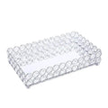 EMESA HOME Crystal Decorative Tray Table Makeup Organizer Glass Mirror Perfume Lipstick Storage Plate Luxury Serving Tray Home Trinket Dish - Emesa Home