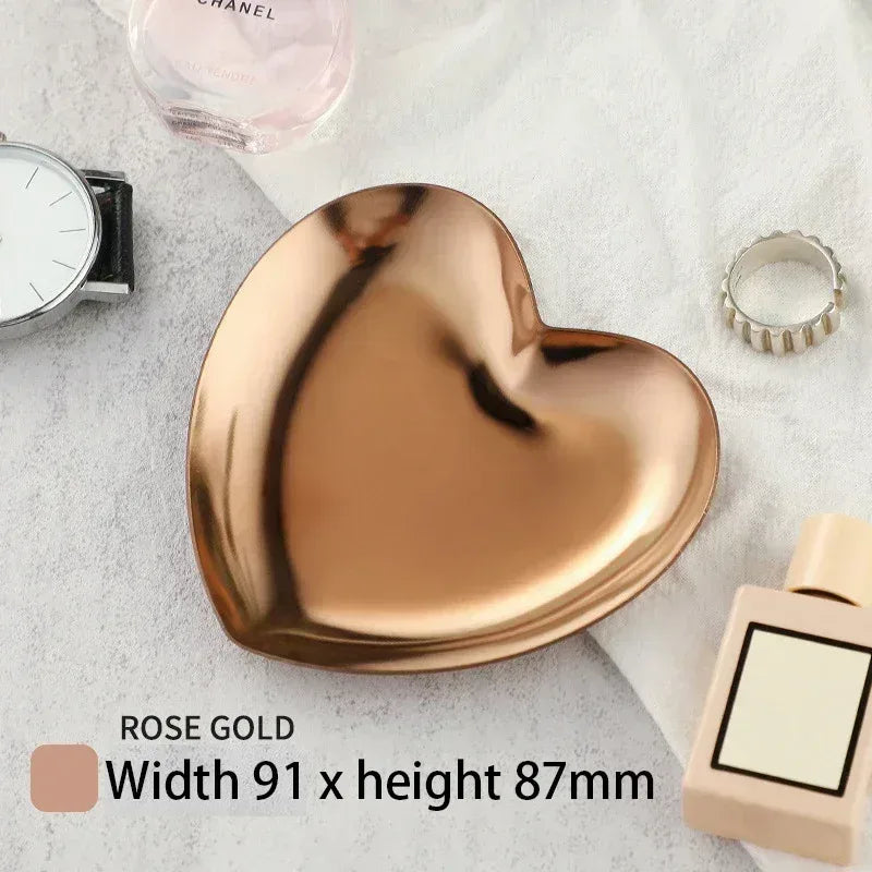 EMESA HOME Gold & Silver Stainless Steel Water Drop-Shaped Cosmetics, Jewelry & Dining Tray – Multi-Functional Home Storage Container - EMESA HOME™