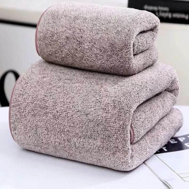 EMESA HOME Bamboo Charcoal Coral Velvet Bath Towel – Thickened, Super Absorbent & Quick-Drying for Bathroom Use - EMESA HOME™