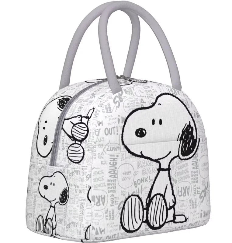 EMESA HOME Large Capacity Snoopy Nope Not Today Insulated Lunch Bags Accessories Lunch Food Box Thermal Cooler For Schoo