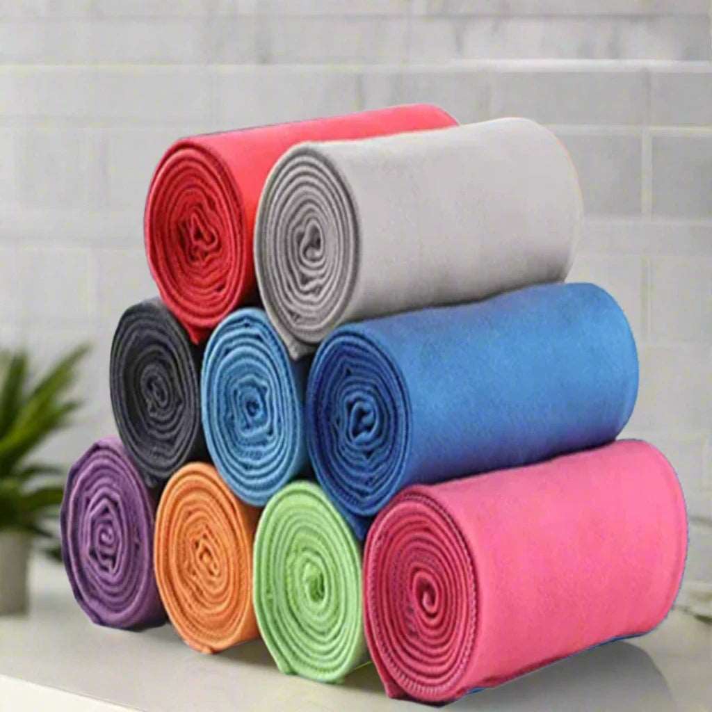 EMESA HOME-Microfiber Towels-Fast Drying, Super Absorbent, Ultra Soft, Lightweight, Perfect for Travel, Sport, Bath, Beach, Yoga, Swimming, Gym