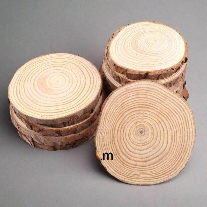 EMESA HOME Natural Pine Round Unfinished Wood Slices are versatile DIY craft materials that can be used for various projects... - EMESA HOME™