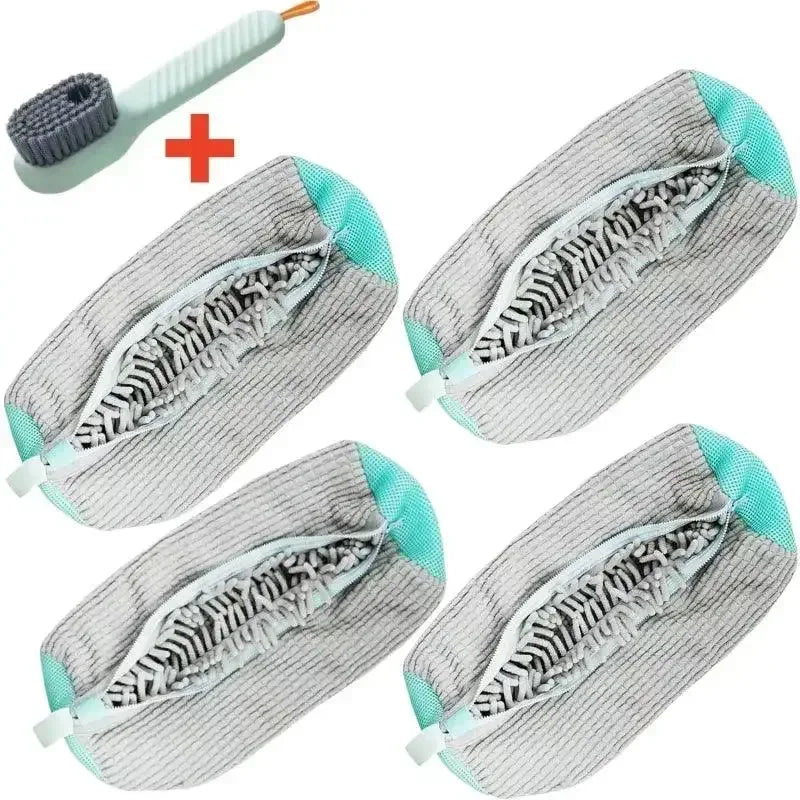 EMESA HOME Shoe Washing Machine Bag & Cleaning Brush Set – Durable Laundry Shoe Protector with Soft Bristle Brush - EMESA HOME™