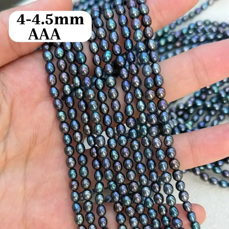 EMESA HOME 8–9mm AAA Purple Rice-Shaped Freshwater Pearls – High Quality Natural Beads for Jewelry Making, DIY Necklace & Accessories