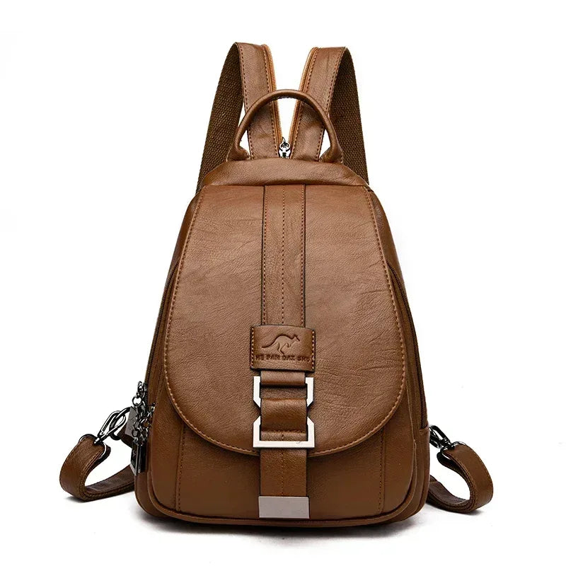 EMESA HOME Women’s PU Leather Backpack – Vintage School Travel Backpack for Girls and Ladies - EMESA HOME™