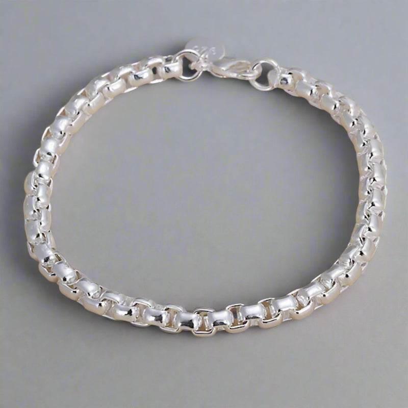 EMESA HOME 925 Sterling Silver Chain Solid Bracelet for Women& Men's Charm Party Gift Wedding Fashion Jewelry - EMESA HOME™