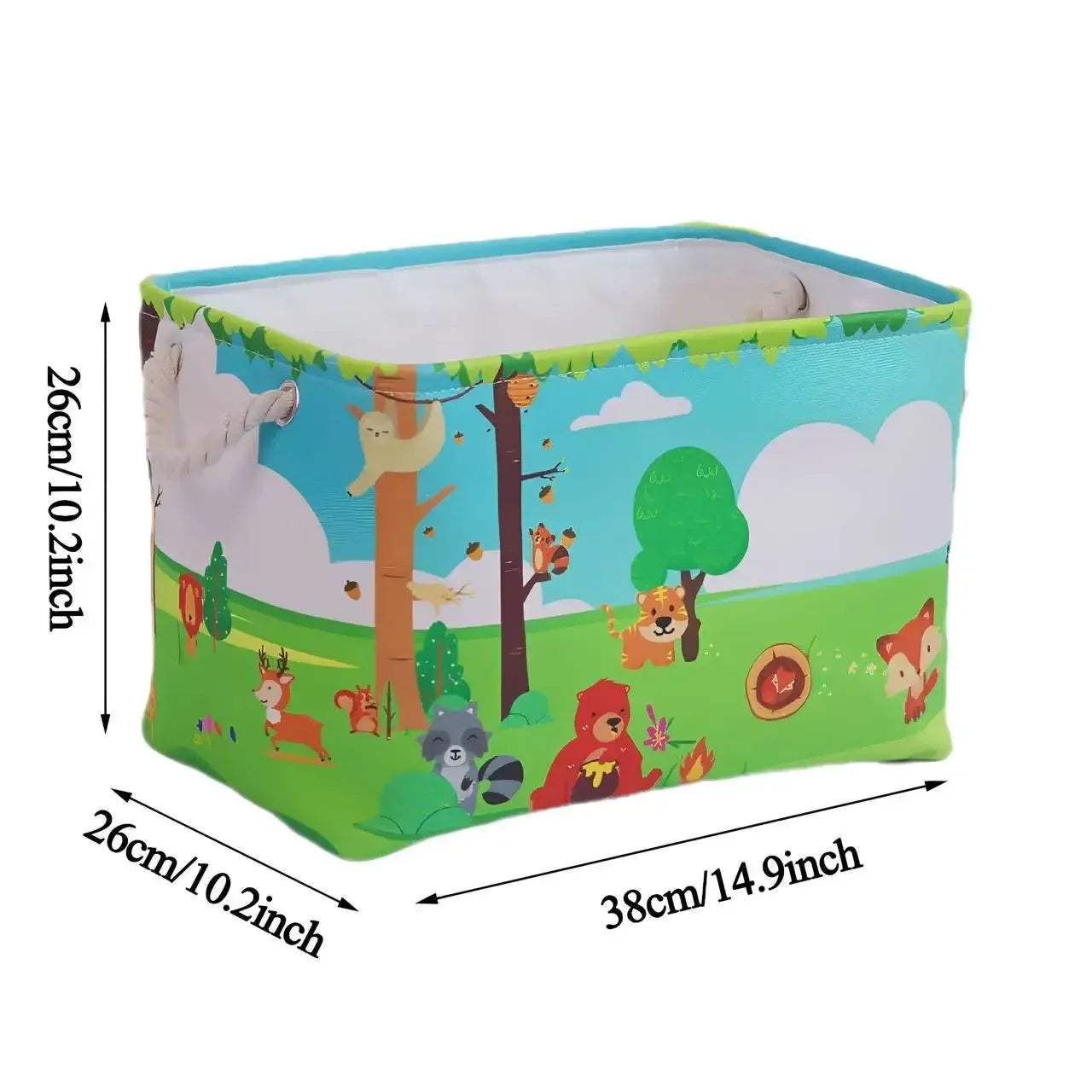 EMESA HOME Foldable Fabric Storage Box – Multi-Functional Splicing Basket with Handle for Toys, Clothes, Underwear & Socks Organizer 38x26x26cm