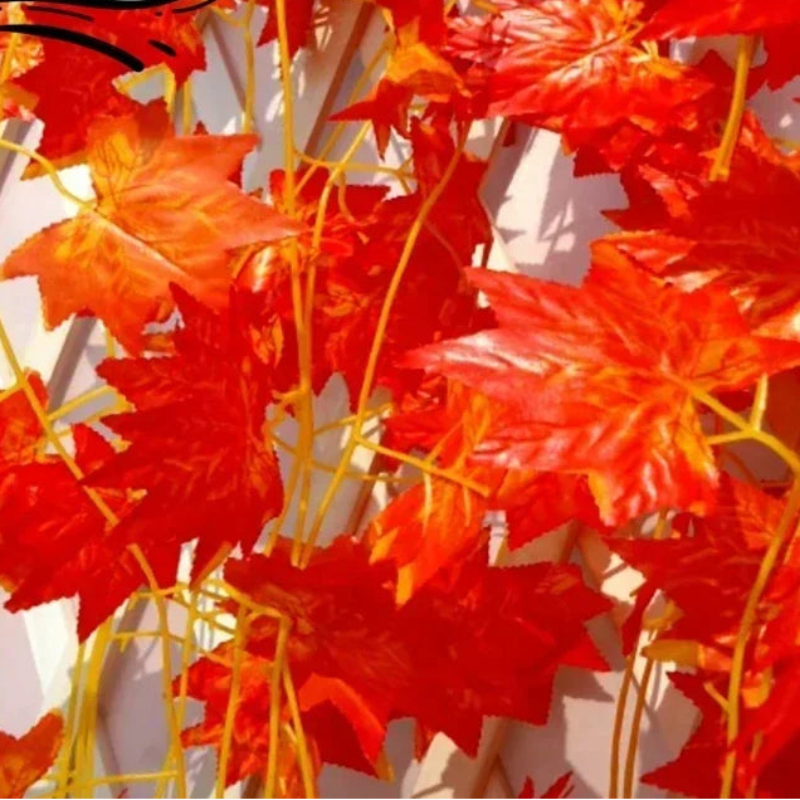 EMESA HOME Artificial Maple Leaf Garland Hanging Vine for Autumn Decor