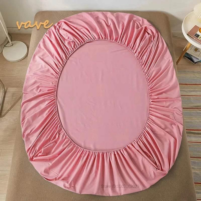 EMESA HOME Cotton Fitted Sheet – Solid Color, Non-Slip Mattress Cover with Elastic Band for Double, Queen, and King Size Beds - EMESA HOME™