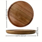 EMESA HOME Japanese Solid Wood Fruit Plate, Multi-Size Wooden Tray, High-Quality Fruit & Snack Serving Tray - EMESA HOME™