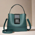 EMESA HOME Versatile Leather Bucket Tote for Women | Trendy Large Capacity Shoulder & Crossbody Handbag - Emesa Home