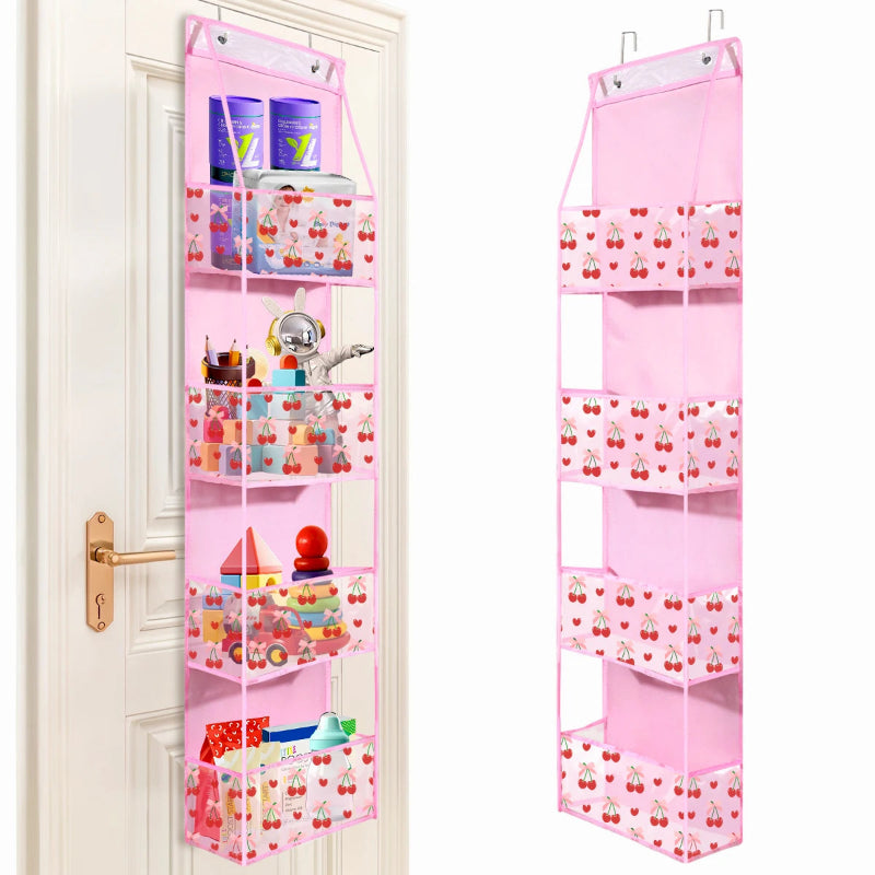 EMESA HOME Over-the-Door Hanging Organizer – 4/6 Layer Storage for Cosmetics, Nursery, Bathroom, Closet, Bedroom & Dorm 4 Layers-Bow Tie