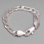 EMESA HOME 925 Sterling Silver Chain Solid Bracelet for Women& Men's Charm Party Gift Wedding Fashion Jewelry - EMESA HOME™