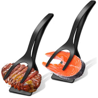 EMESA HOME 2-in-1 Flip Spatula Tongs – Non-Stick Nylon Kitchen Tool for Eggs, Pancakes, Fish &amp; More - product image