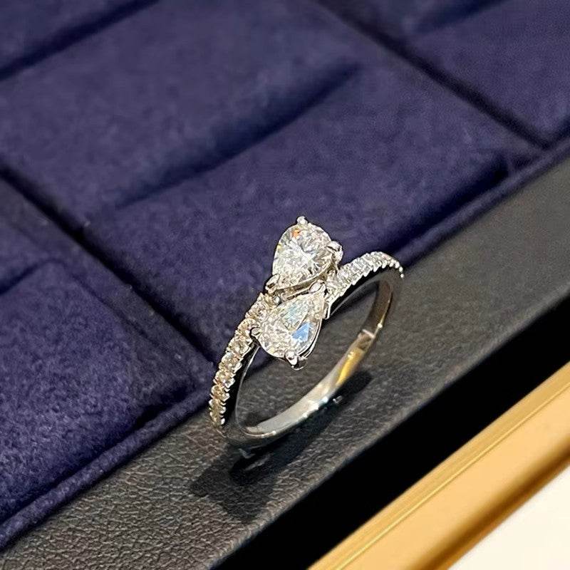 EMESA HOME Dainty Zirconia Ring – Chic Fashion Jewelry for Women, Engagement & Wedding Ceremony Accessory