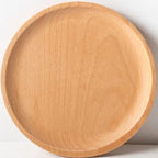 EMESA HOME Beech Wood Serving Plate – Oval & Rectangular Wooden Tray for Fruit, Desserts, Candy & Home Tableware