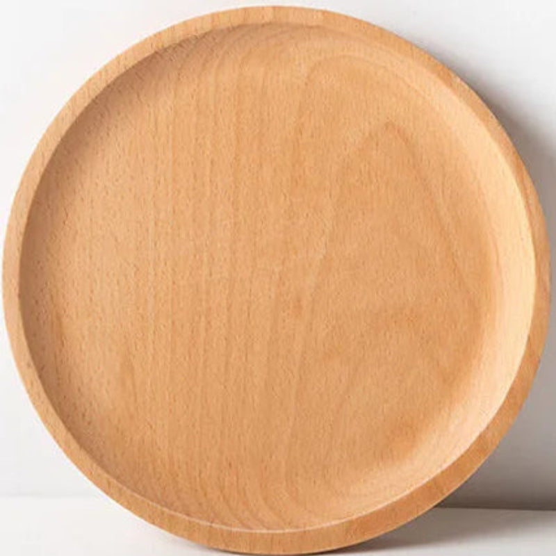 EMESA HOME Beech Wood Serving Plate – Oval & Rectangular Wooden Tray for Fruit, Desserts, Candy & Home Tableware