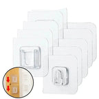 EMESA HOME Double-Sided Adhesive Wall Hooks Hanger Strong Transparent Suction Cup Hooks Kitchen Bathroom Storage Plug Socket Holder.. - EMESA HOME™