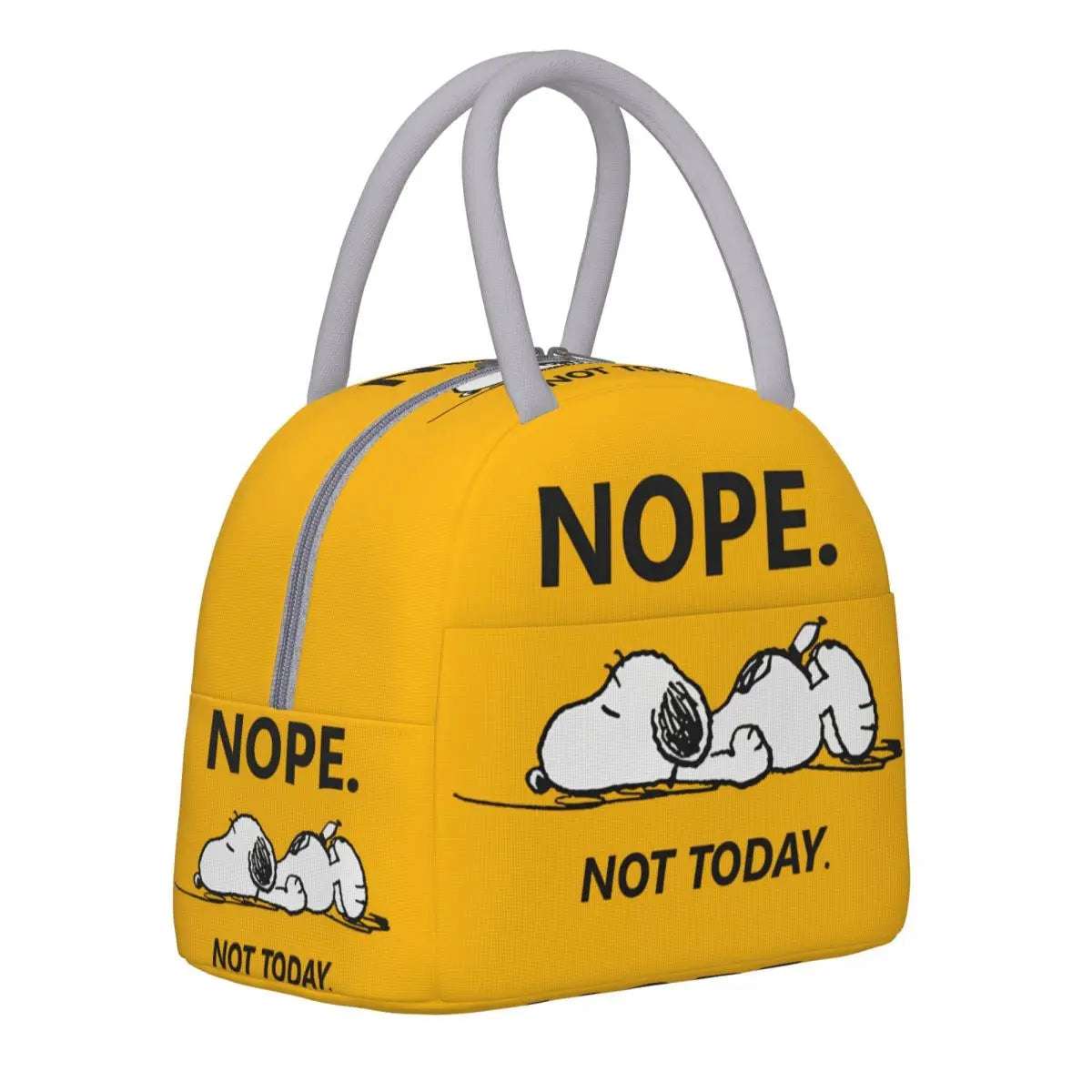 EMESA HOME Large Capacity Snoopy Nope Not Today Insulated Lunch Bags Accessories Lunch Food Box Thermal Cooler For Schoo