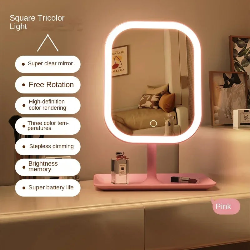EMESA HOME Modern LED Vanity Mirror – 3 Color Touch Makeup Mirror for Women - EMESA HOME™