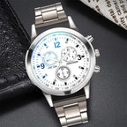 EMESA HOME Men’s Stainless Steel Band Quartz Business Watch