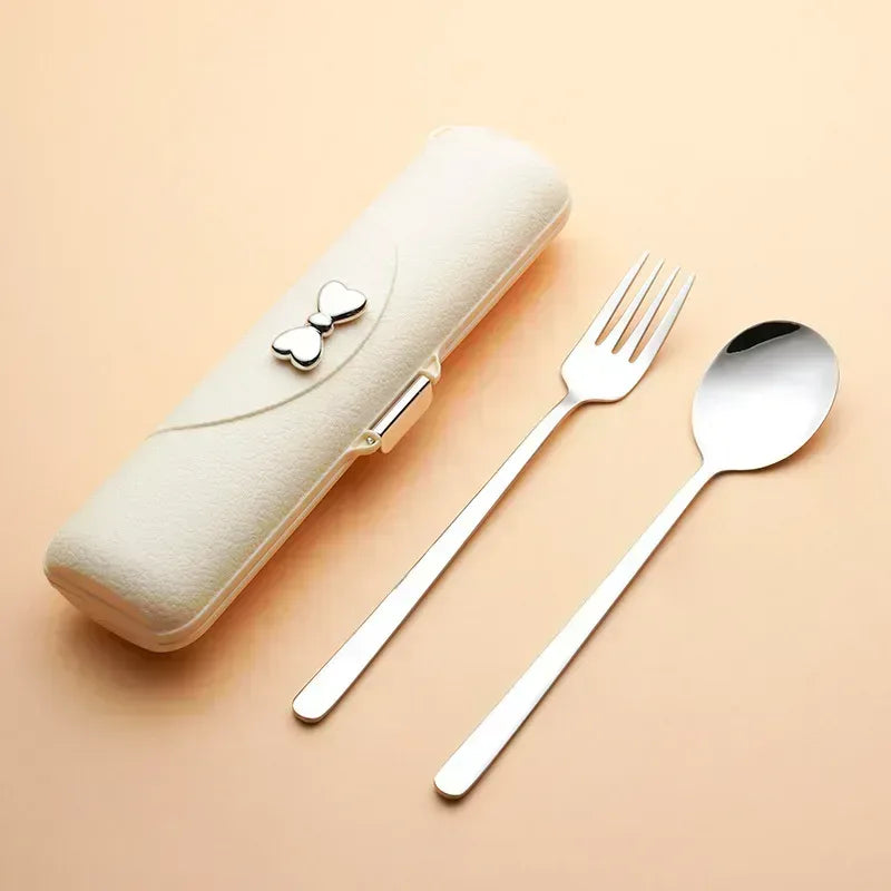 EMESA HOME Portable Stainless Steel Cutlery Set – 304 Camping Chopsticks Fork Spoon Outdoor Picnic Dinner Set - EMESA HOME™