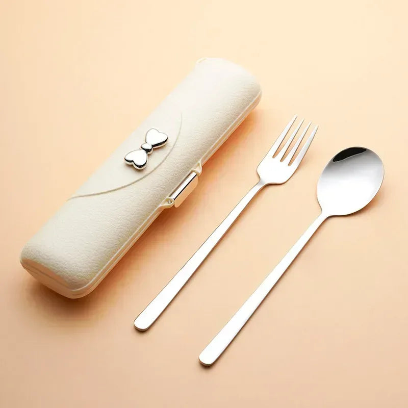 EMESA HOME Portable Stainless Steel Cutlery Set – 304 Camping Chopsticks Fork Spoon Outdoor Picnic Dinner Set - EMESA HOME™