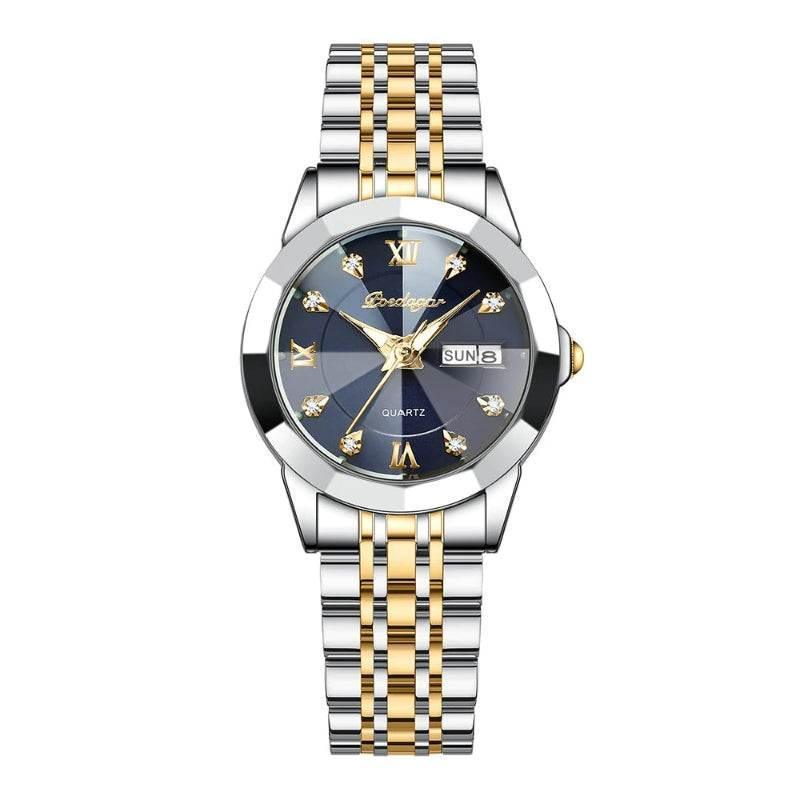 EMESA HOME Luxury Ladies Wristwatch, Luminous Waterproof Quartz Date & Week Display, Stainless Steel Women's Dress Watch with Box - EMESA HOME™