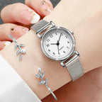 EMESA HOME Women’s Fashion Watch & Bracelet Set – Simple Dial Quartz Dress Wristwatch - EMESA HOME™