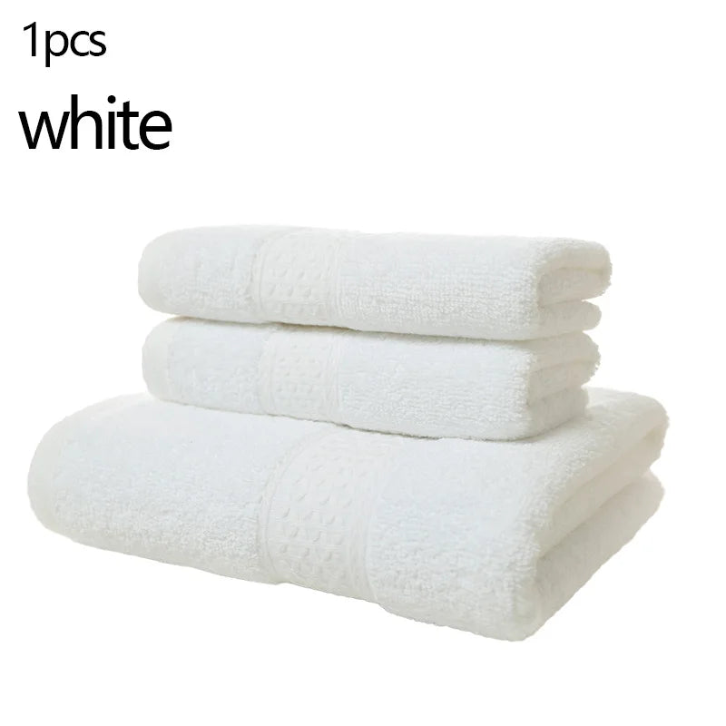 EMESA HOME-High Quality Pure Cotton Thick Adult Towels - Soft and Absorbent Towels for Home Use, Daily Face Towels white